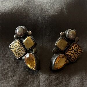 Amy Kahn Russell Sterling and stone earrings